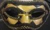Hats / Tiara's / Masks - Black & Gold eyemask